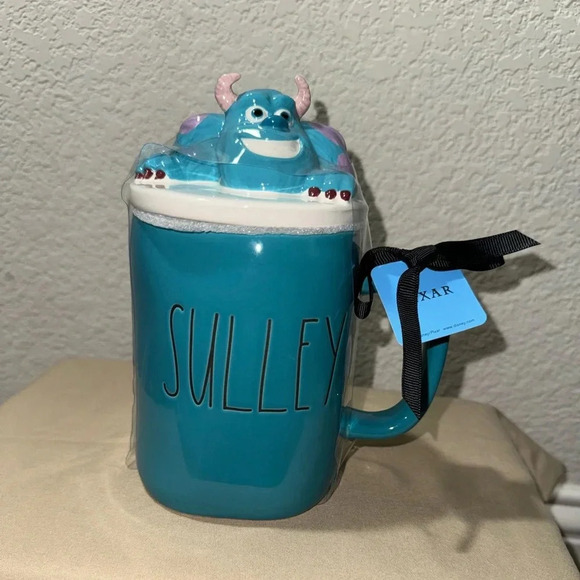 Rae Dunn Other - RAE DUNN Monsters Inc "SULLEY" Blue Mug w/ Topper Pixar Disney NEW W TAG